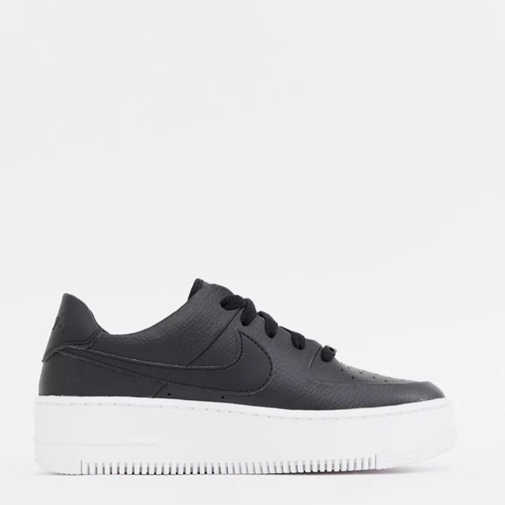 Nike black air force 1 low sneakers